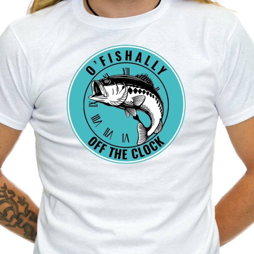 O'Fishally Off The Clock Fishing Shirt Funny Retirement Gifts Best Dad Jokes TS5